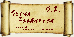 Irina Poskurica vizit kartica